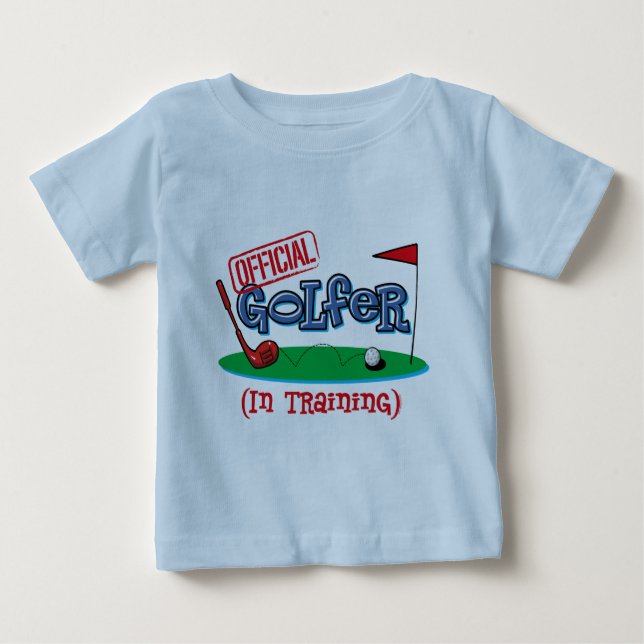 Boy Golfer i träning T-shirt (Framsida)