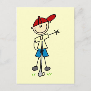 Boy Golfer Tshirts och Gifts Vykort