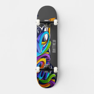 Boy Graffiti Skateboard med namn