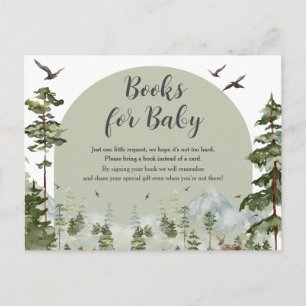 Boy Gräs Träd Forest Baby Shower Bokar för Baby Vykort