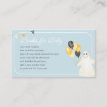 Boy Halloween Ghost Baby Shower Bok-begäran