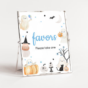 Boy Halloween Little Boo Baby Shower Favors favori Poster