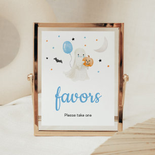 Boy Halloween Little Boo Baby Shower Favors favori Poster