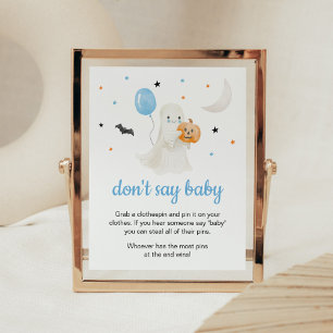 Boy Halloween Little Boo Säg inte Baby Poster