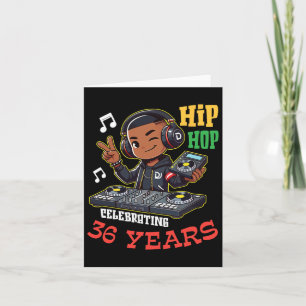 Boy Hip hop firar 36 år gammal Lycklig Birthda Kort
