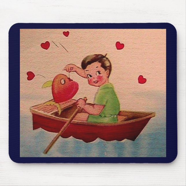 Boy Holding Heart i Boat Musmatta (Framsidan)