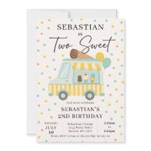 Boy Ice Cream Lastbil 2:a födelsedagspartiets inbj