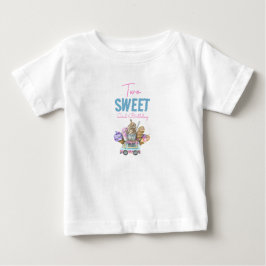 Boy Ice Cream Lastbil 2 Sweet 2 Birthday Party T Shirt