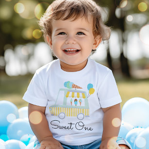 Boy Ice Cream Sweet One 1st Birthday Party Outfit T Shirt