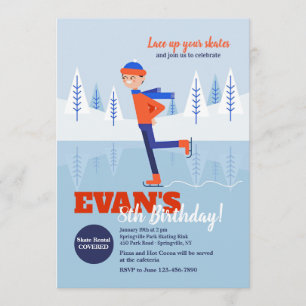 Boy Ice Skater-inbjudan Inbjudningar