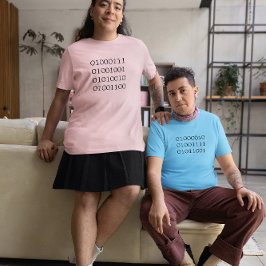 Boy in Binary Code Tee Shirt