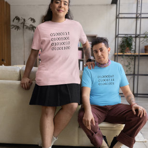 Boy in Binary Code Tee Shirt