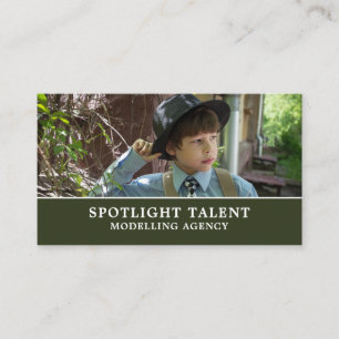 Boy in Hat, Modeling Agency, Model Agent Visitkort