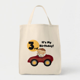Boy in Red Car 3rd Birthday T-shirts and Gifts Tygkasse