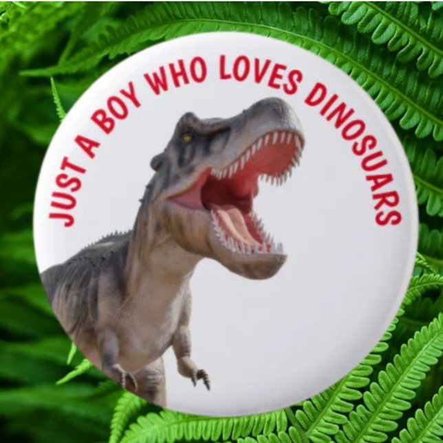 Boy Kärlek Dinosaurs Knapp (Bring your dream party to life with our selection of quality Dinosaur themed party supplies )
