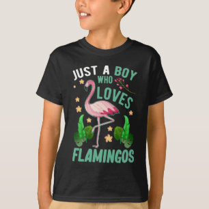 Boy Kärlek Flamingos Kawaii Flamingo T Shirt