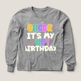BOY KIDS BIRTHDAY CHEER UP LONG SLEEVE  T SHIRT