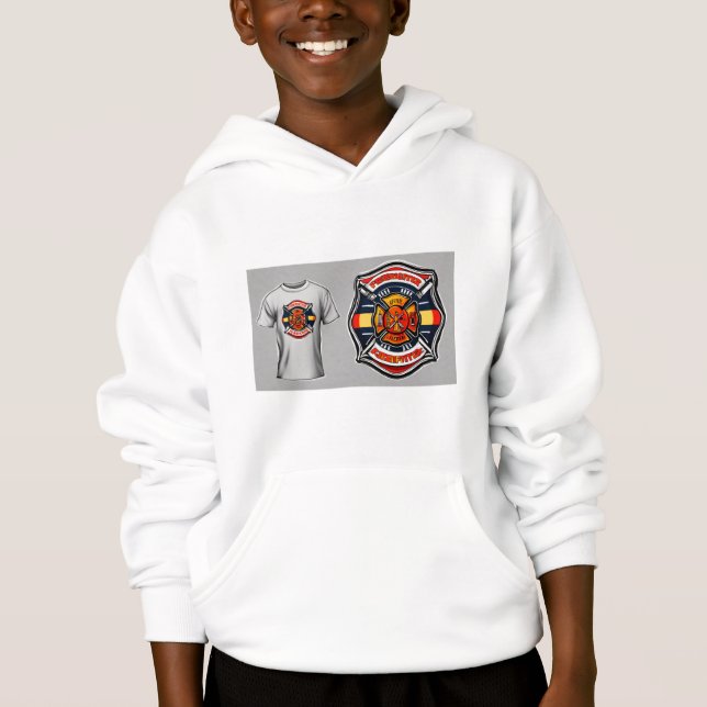 Boy Kids Pullover Print Template Hooodies T Shirt (Framsida)