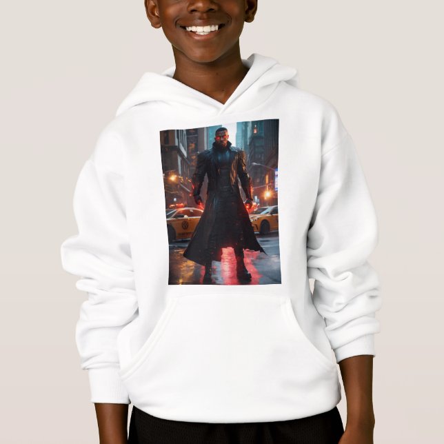 Boy Kids Pullover Skriv ut superhjälten Hoodies T Shirt (Framsida)
