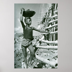 Boy Laborer Pakistan 1950-talet Poster