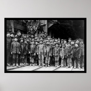 Boy Laborers vid Pennsylvania Coal Company 1911 Poster