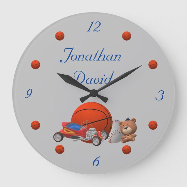 Boy Leksaker Thated Acrylic Wall Clock Stor Klocka (Framsida)