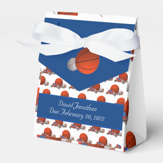 Boy Leksaker Thated Favor Box Presentaskar (Framsidan Sidan)