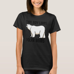 Boy Likes Polar Bears Arktis Vild Animal Nature T Shirt