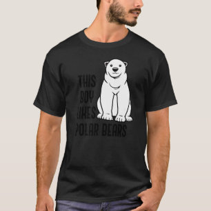 Boy Likes Polar Bears Wildlife Expediature P T Shirt