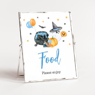 Boy Little Boo Ghost Baby Shower Food Poster
