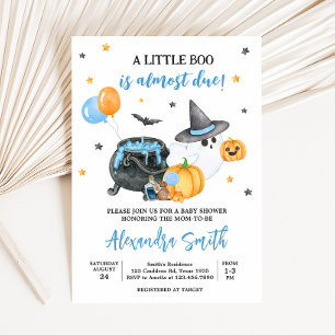 Boy Little Boo Ghost Baby Shower Inbjudningar