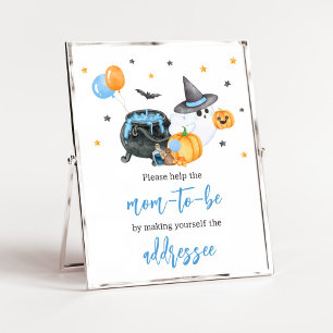 Boy Little Boo Ghost Baby Shower Kuvert Station Poster