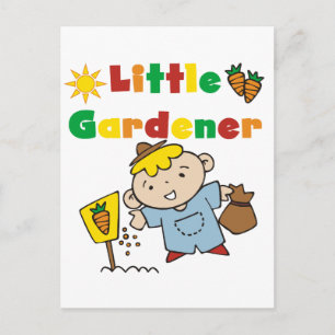 Boy Little Gardener Tshirts och Gifts Vykort