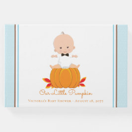 Boy Little Pumpkin Baby Shower Guest Bok