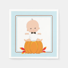 Boy Little Pumpkin Baby Shower Pappra Napkins Pappersservett