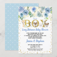 Boy Long Avstånd Baby Shower Pandemic Woodland