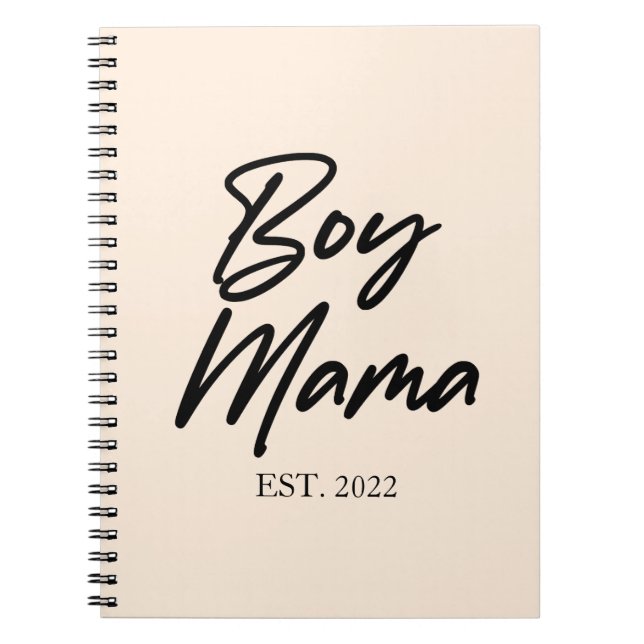 Boy Mamma Anpassningsbar Est. Lägsta antal Mamma M Anteckningsbok (Framsidan)