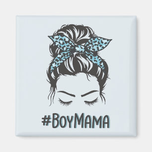 Boy Mamma Messy Bun Boy Mamma Gifts Magnet