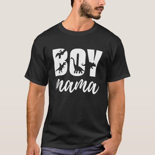 Boy Mamma Saurus Mamma Mamma Dinosaur Dino Trex Mo T Shirt (Framsida)