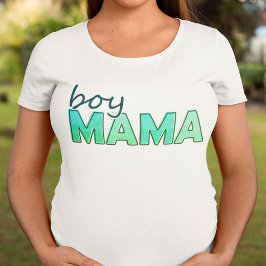 Boy Mamma som matchar grönt färg dam T Shirt