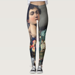 Boy med Basket av Fruit (Caravaggio) Leggings
