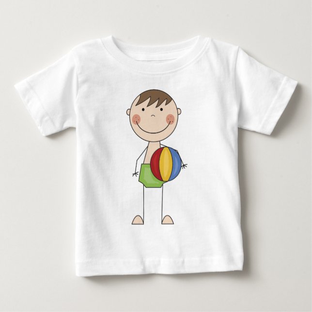 Boy med Beach Boll Tshirts och presenter (Framsida)