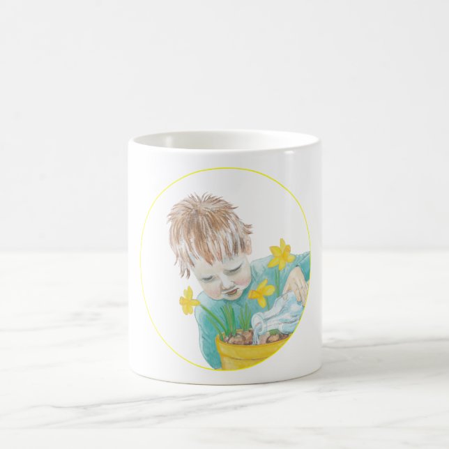 Boy med Daffodils Kaffemugg (Center)