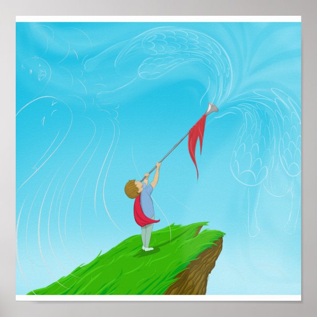 Boy med Trumpet Poster (Framsidan)