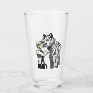 Boy med White Tiger Glaskopp