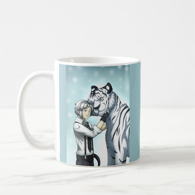 Boy med White Tiger Kaffemugg (Vänster)
