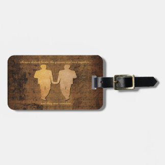 Boy Meets Boy Grooms Gay Bröllop Gift Luggage Tag Bagagebricka