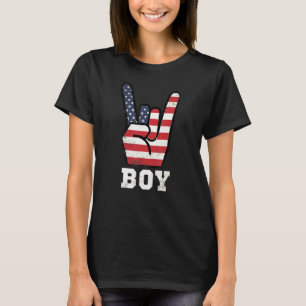Boy Merica Sten, 4:e juli-Vintagen Amerika T Shirt
