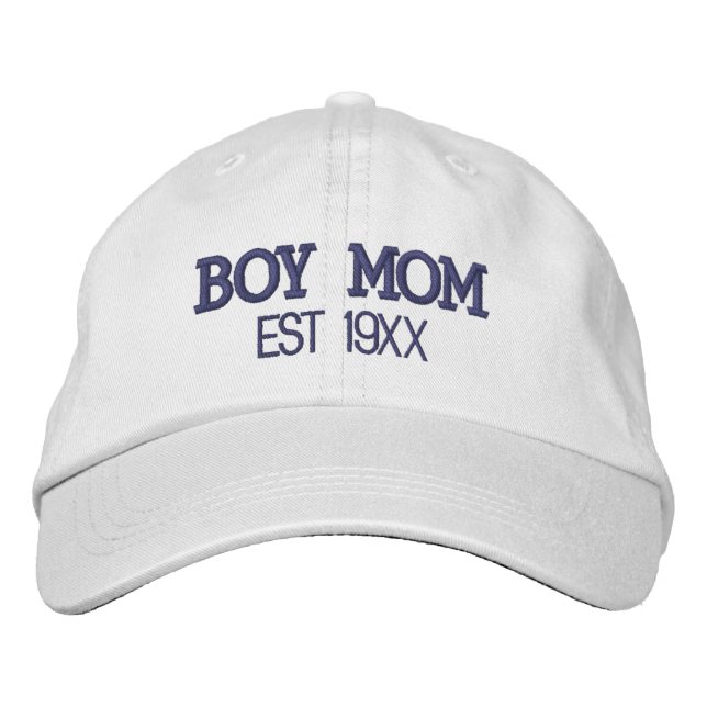 Boy Mom Personalized Mother's Day Gift Custom Text Broderad Keps (Framsida)