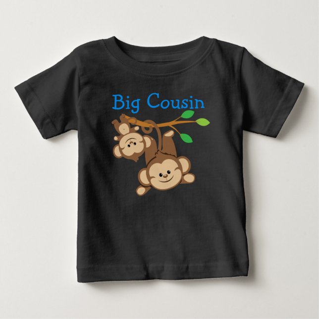 Boy Monkey Big Cousin T-shirt (Framsida)